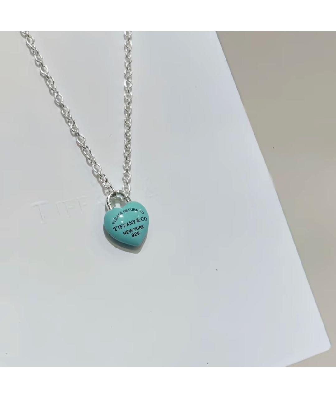 TIFFANY&CO Бирюзовая серебряная подвеска, фото 3