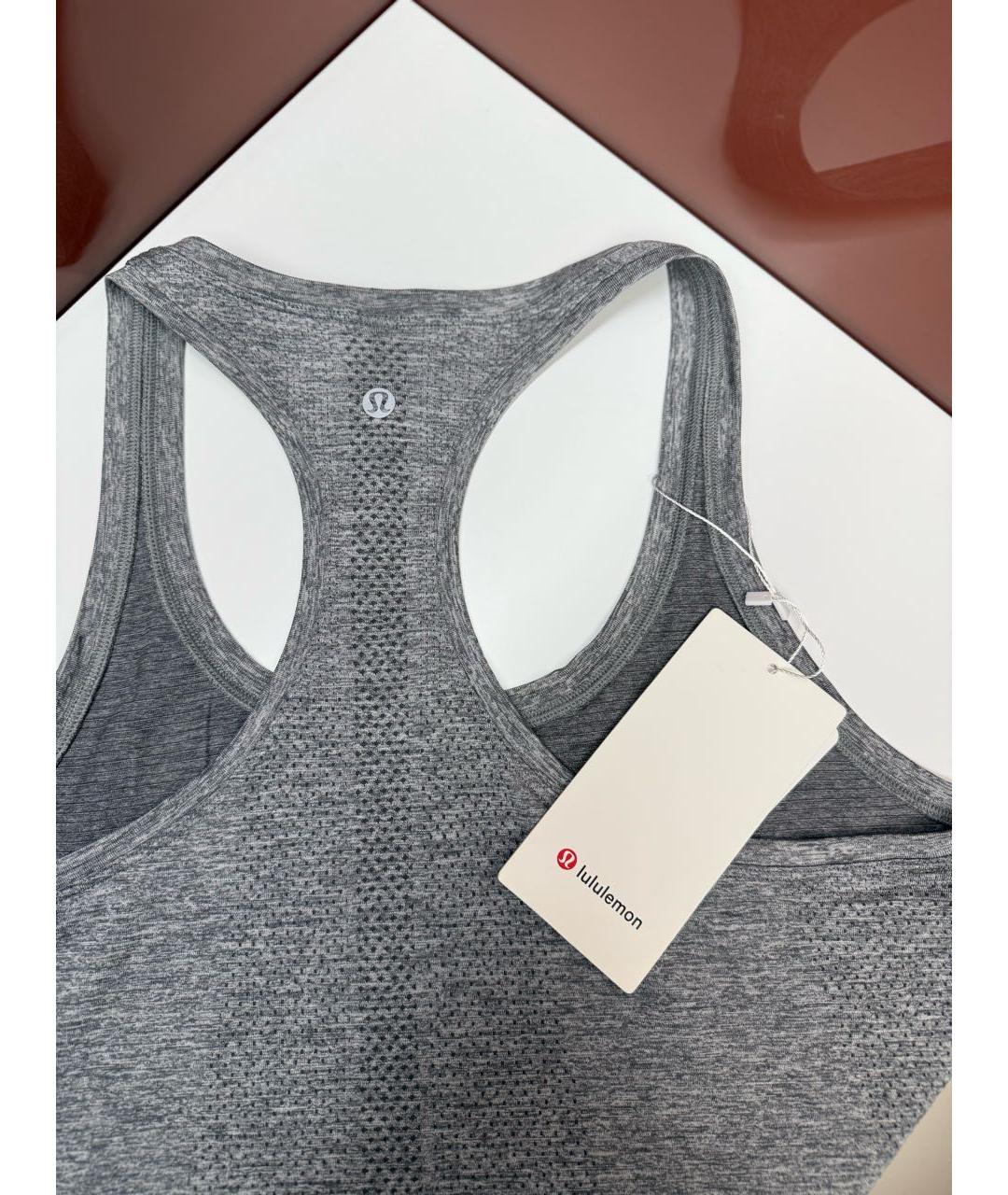 Lululemon Серая полиэстеровая майка, фото 4