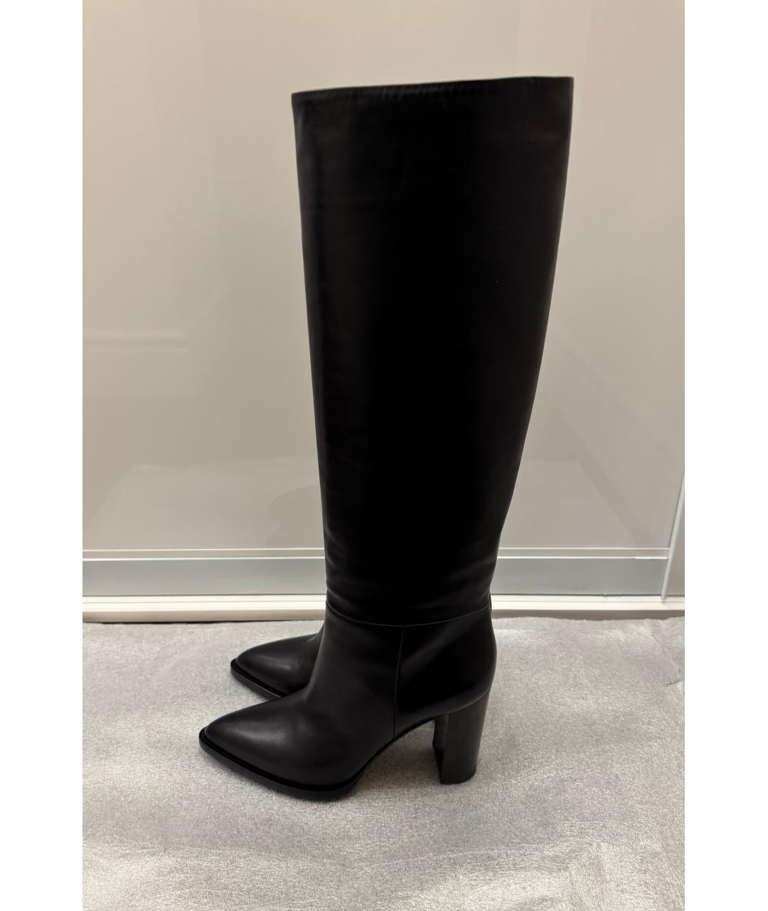 GIANVITO ROSSI Черные кожаные сапоги, фото 9