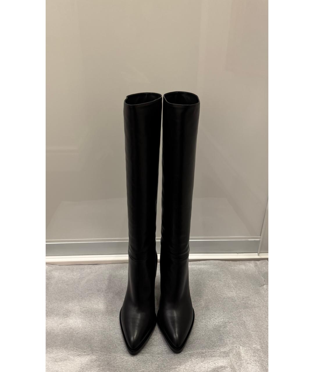 GIANVITO ROSSI Черные кожаные сапоги, фото 2