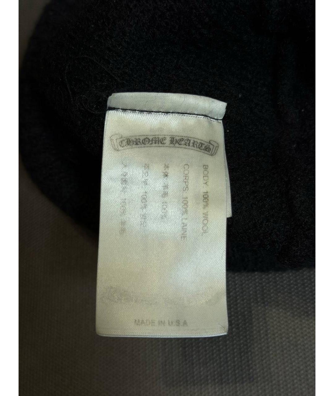 CHROME HEARTS Черная шерстяная шапка, фото 5