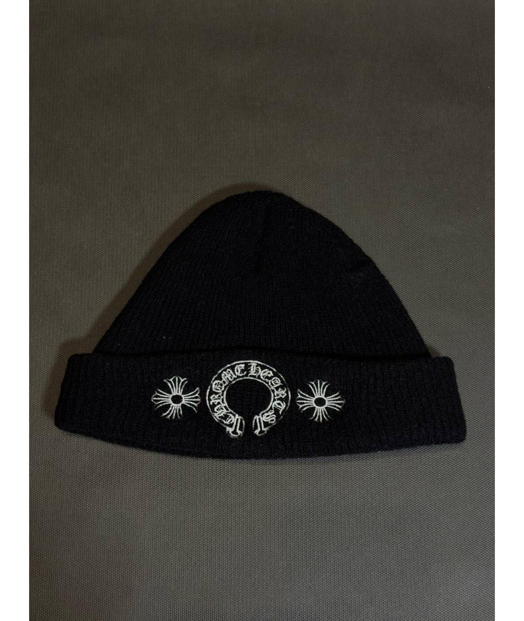 CHROME HEARTS Черная шерстяная шапка, фото 2