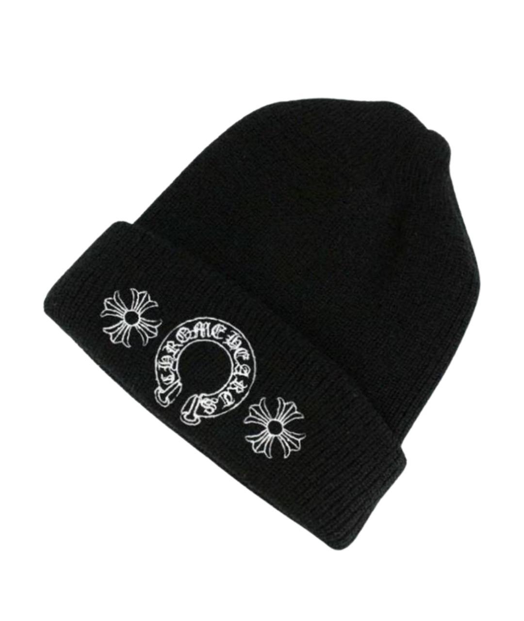 CHROME HEARTS Черная шерстяная шапка, фото 8