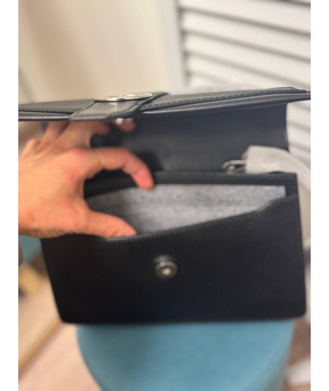 MICHAEL KORS Черная кожаная сумка через плечо, фото 4