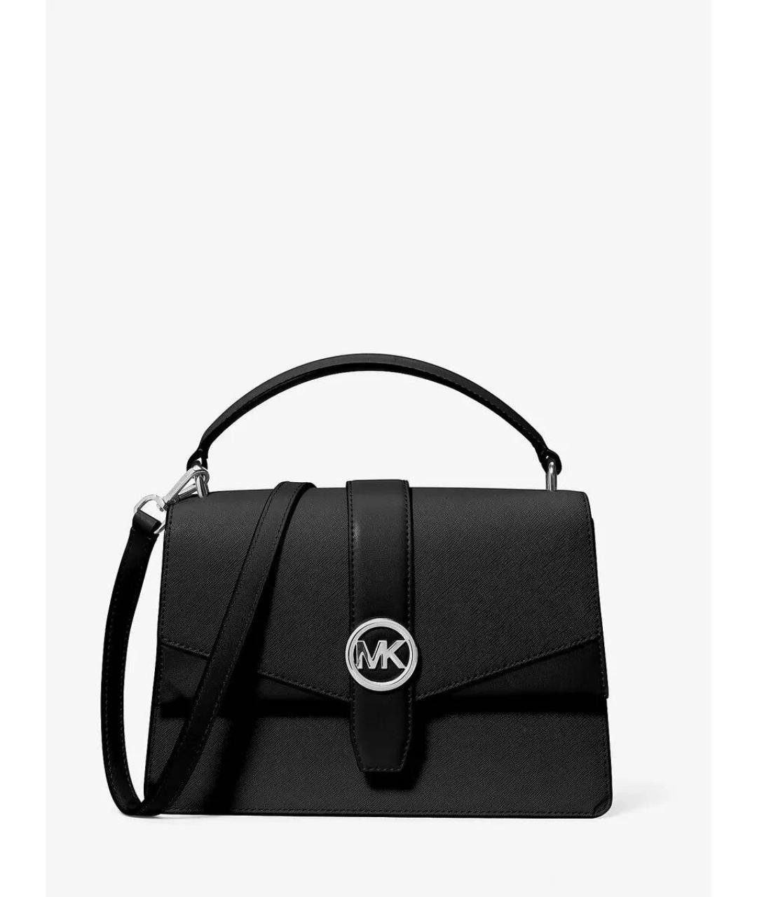 MICHAEL KORS Черная кожаная сумка через плечо, фото 7