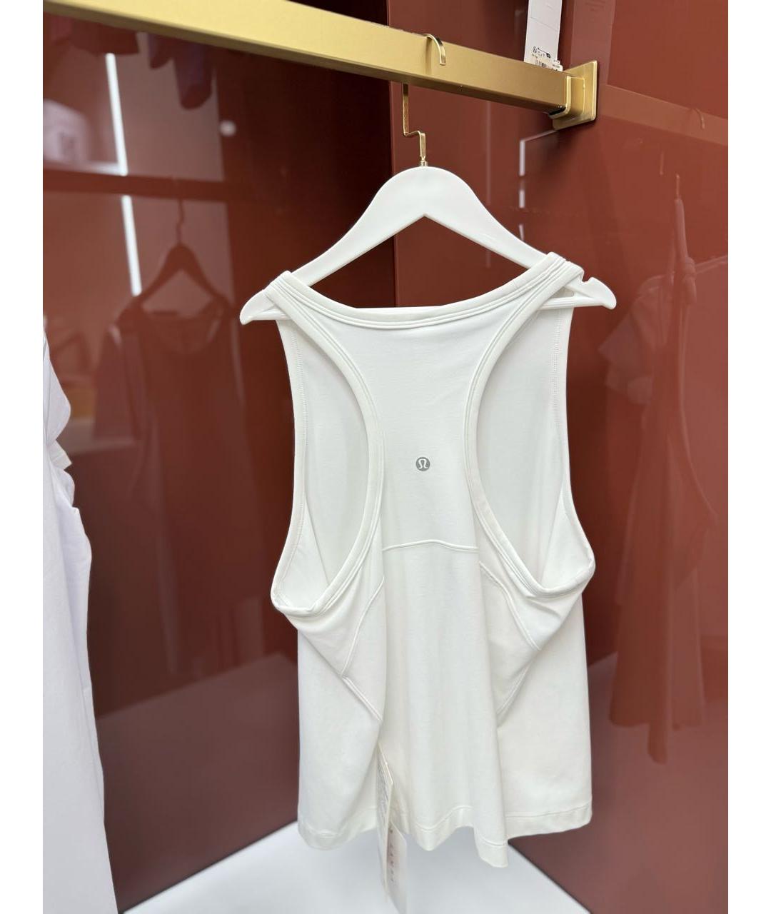 Lululemon Белая хлопковая майка, фото 2