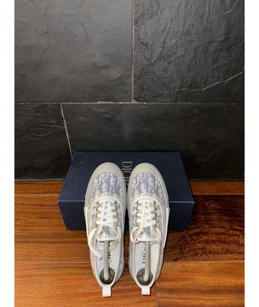 CHRISTIAN DIOR Серые синтетические низкие кроссовки / кеды, фото 2