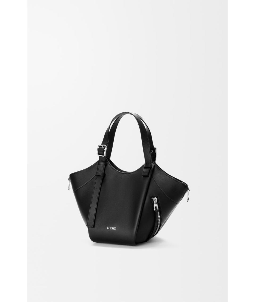 LOEWE Черная кожаная сумка через плечо, фото 4