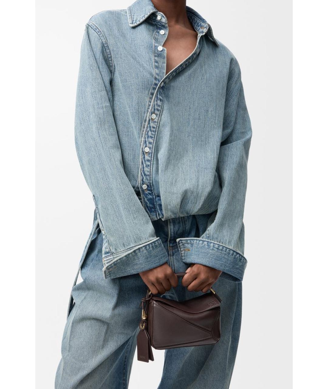 LOEWE Коричневая кожаная сумка через плечо, фото 2