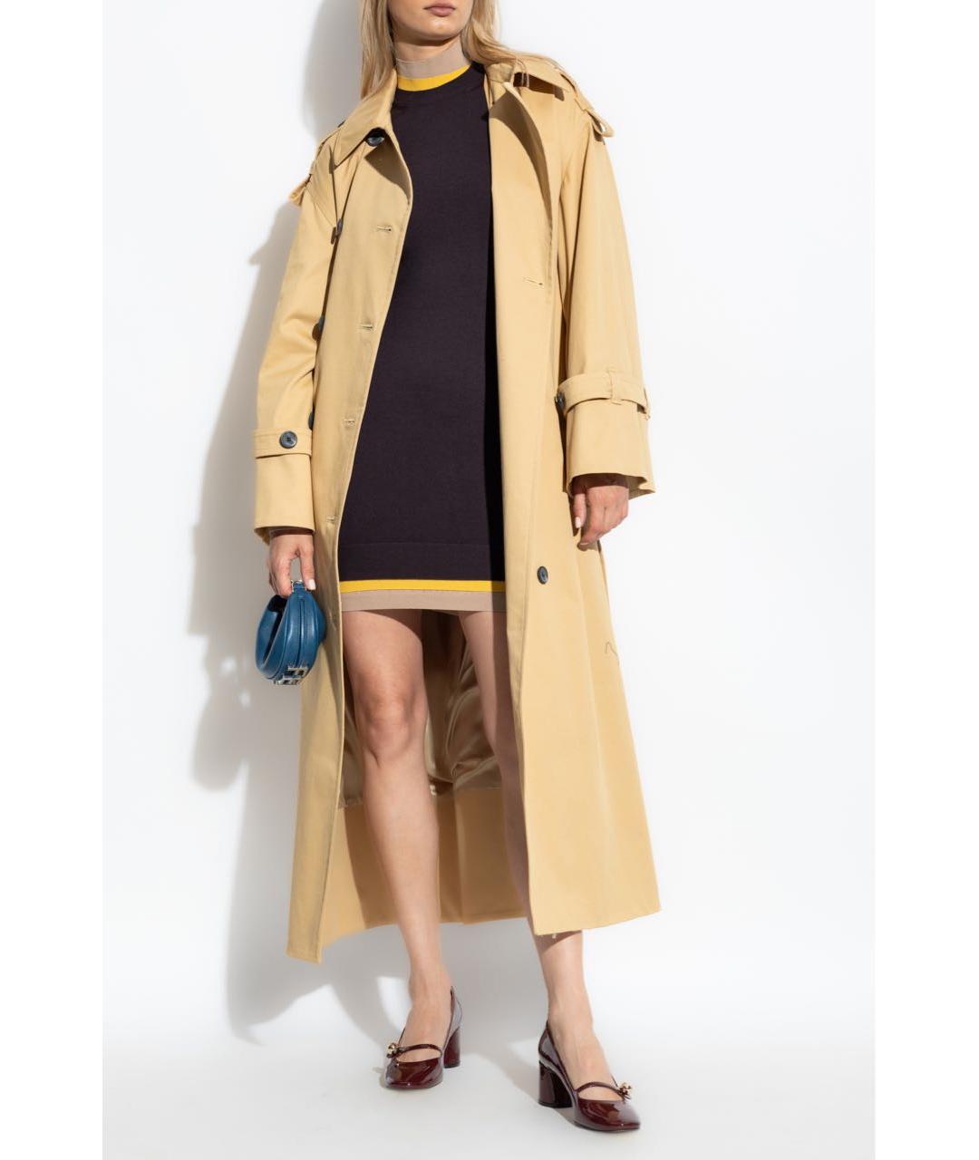 FENDI Фиолетовое шерстяное повседневное платье, фото 4