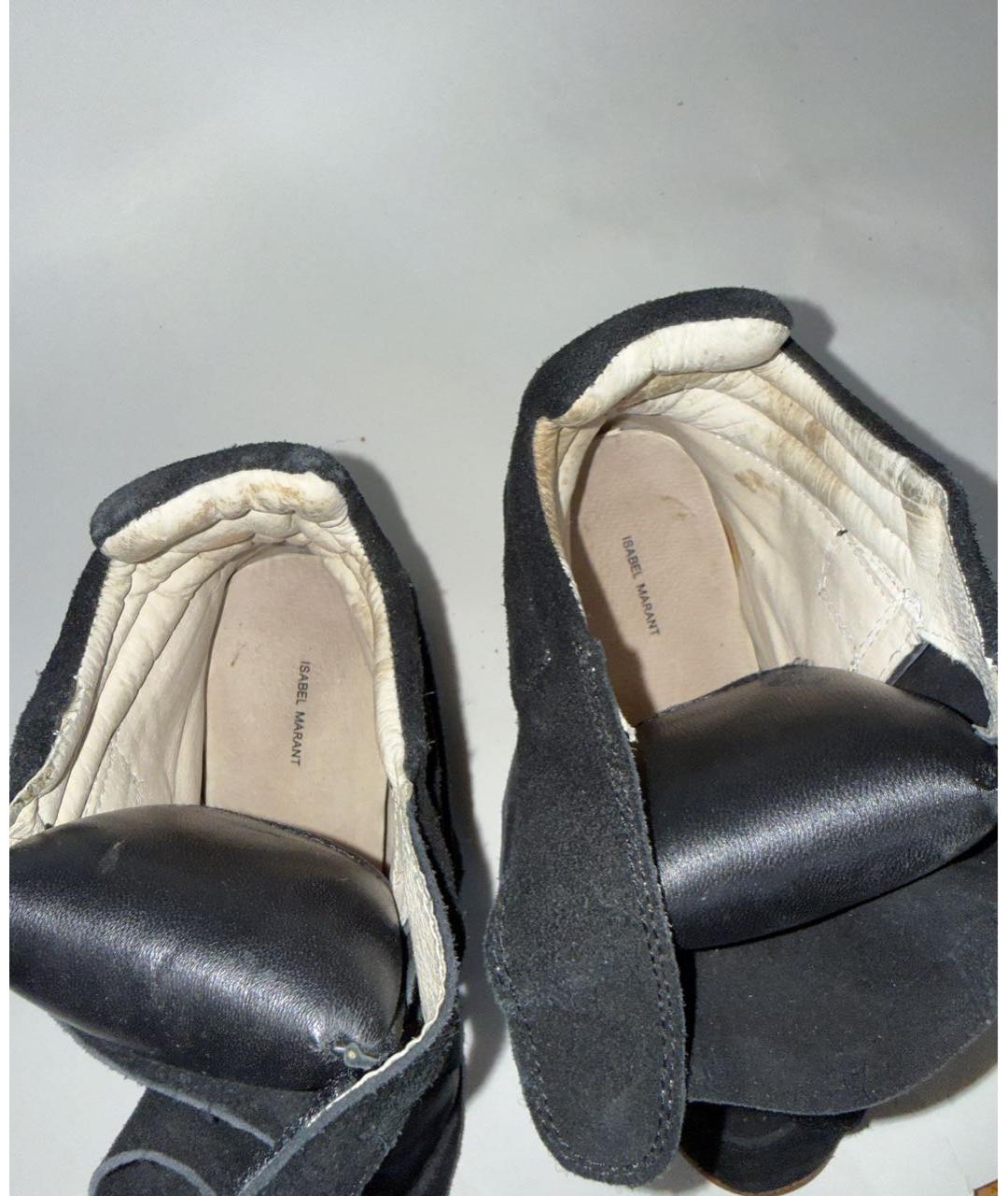 ISABEL MARANT Черные кожаные кроссовки, фото 6