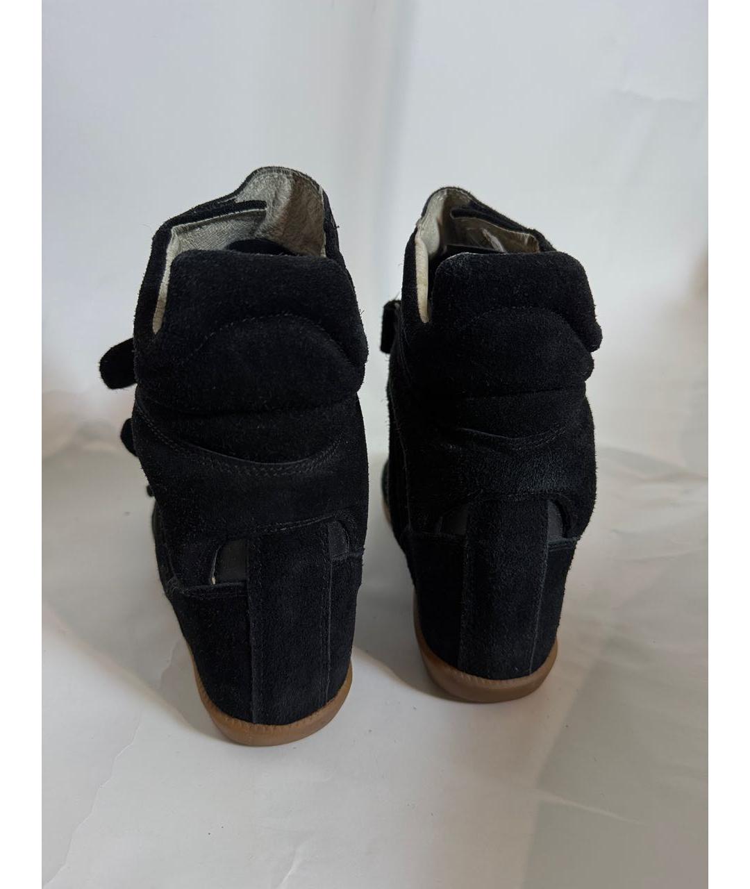 ISABEL MARANT Черные кожаные кроссовки, фото 3