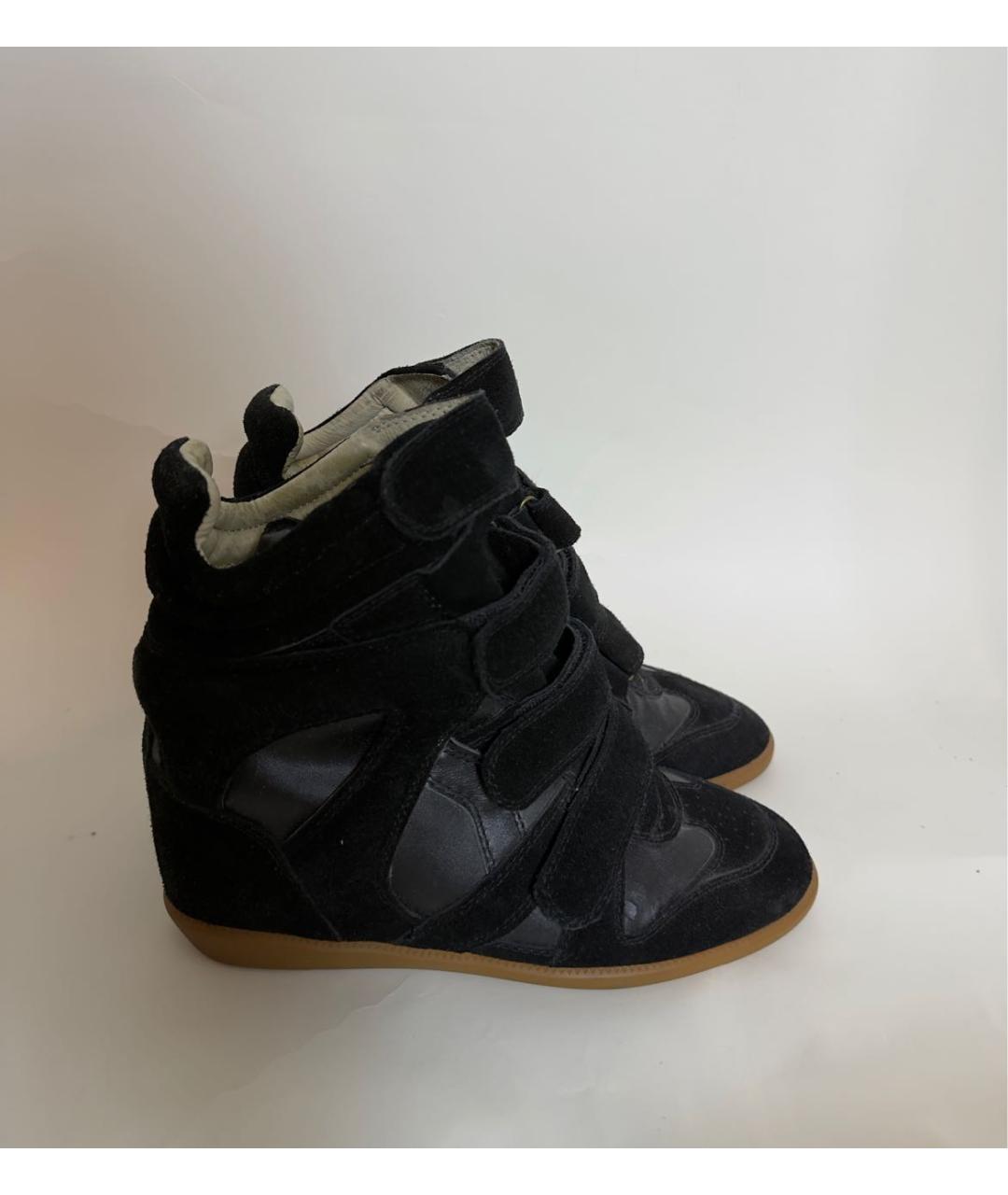 ISABEL MARANT Черные кожаные кроссовки, фото 7