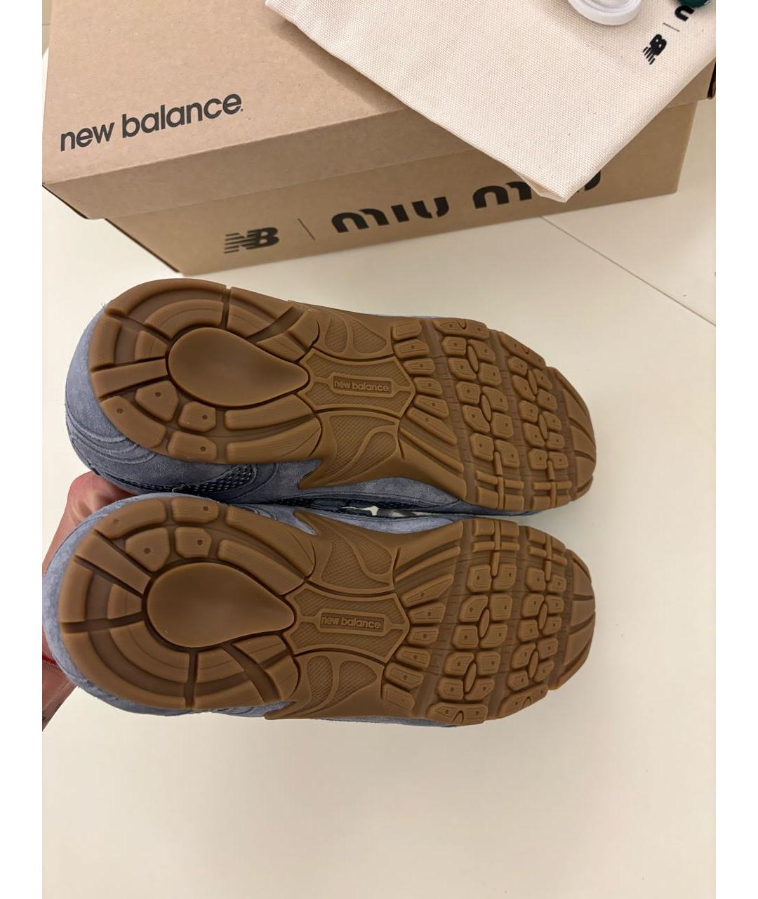 MIU MIU Голубые замшевые кеды, фото 5