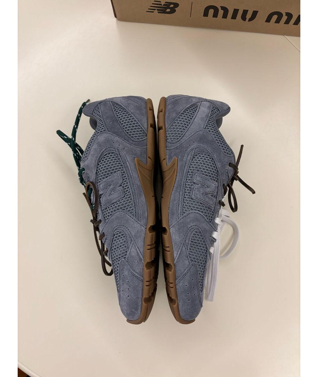 MIU MIU Голубые замшевые кеды, фото 3