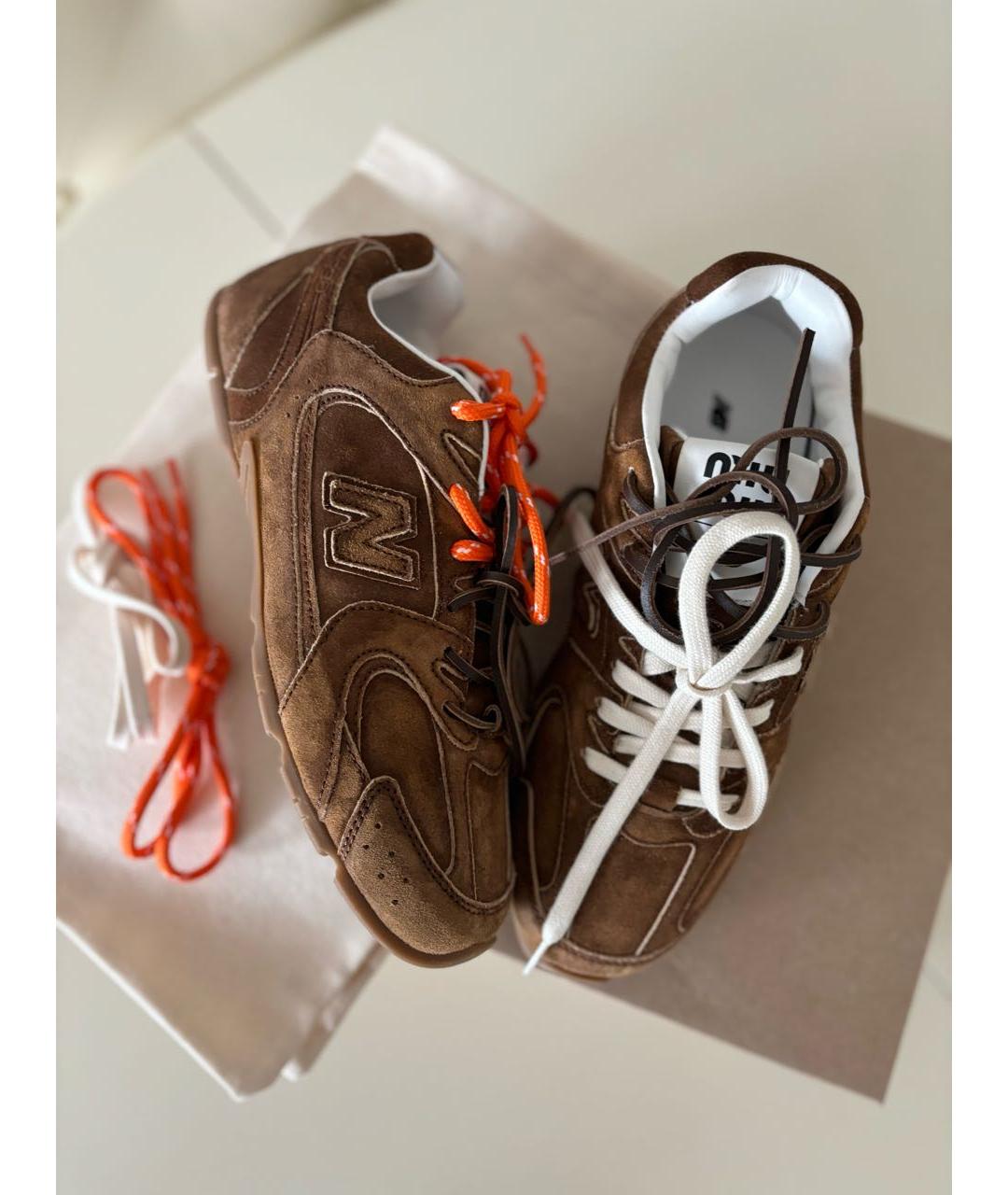 MIU MIU Коричневые замшевые кеды, фото 8