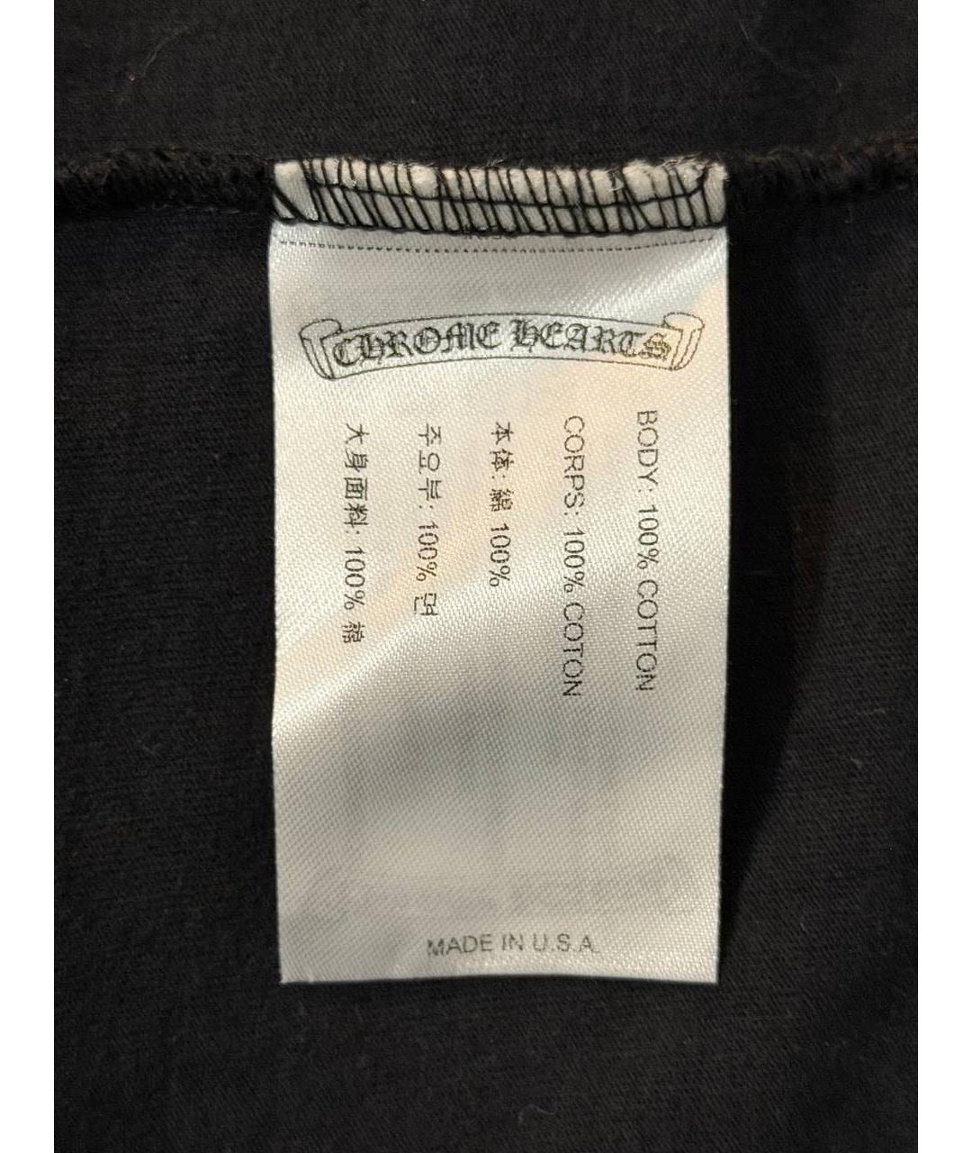 CHROME HEARTS Черная хлопковая футболка, фото 7