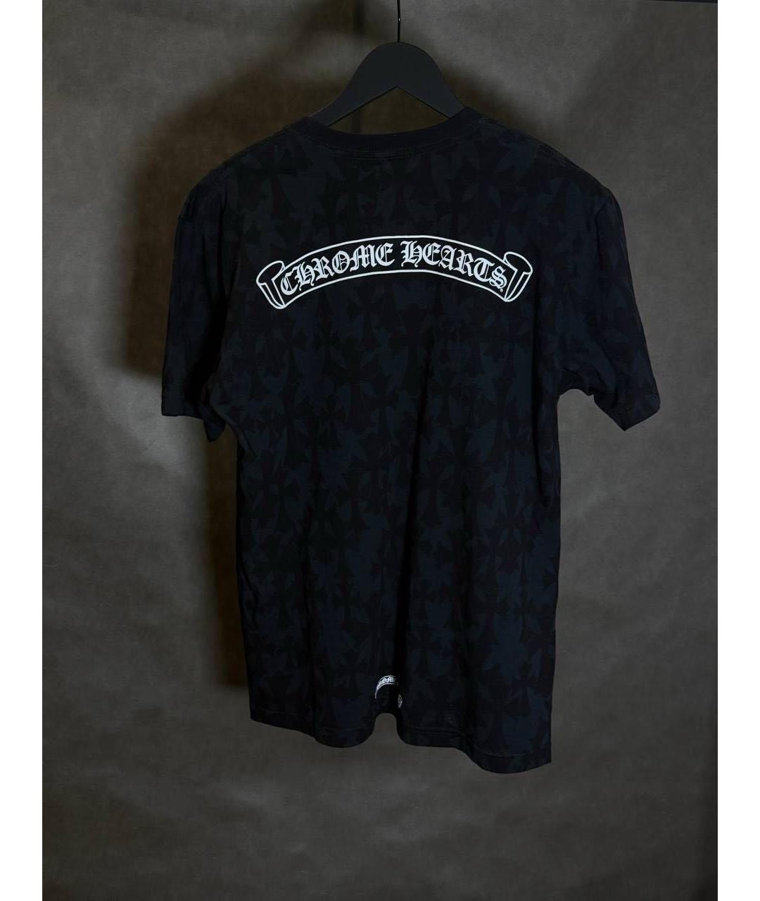 CHROME HEARTS Черная хлопковая футболка, фото 3