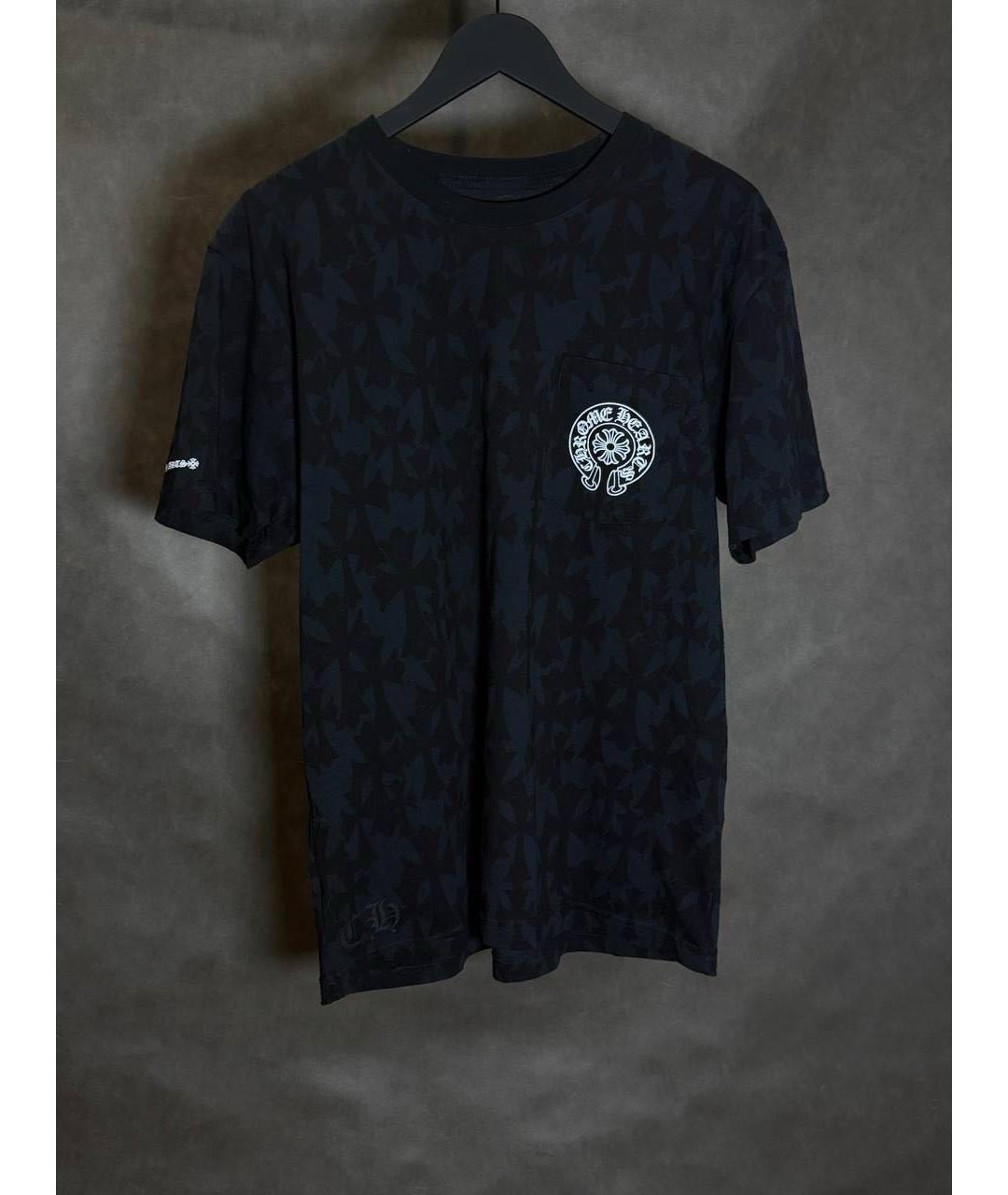 CHROME HEARTS Черная хлопковая футболка, фото 2