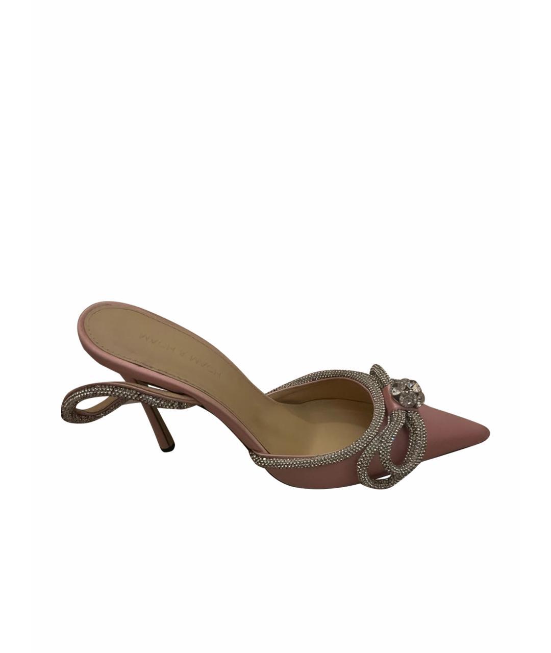 MACH&MACH Розовые бархатные туфли, фото 1