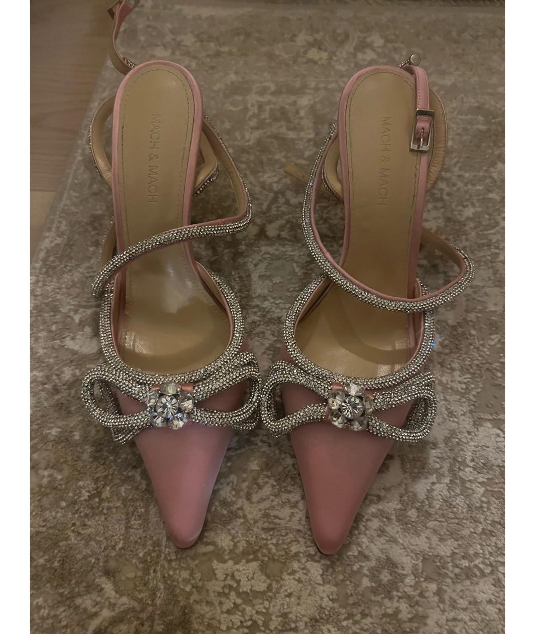 MACH&MACH Розовые бархатные туфли, фото 7