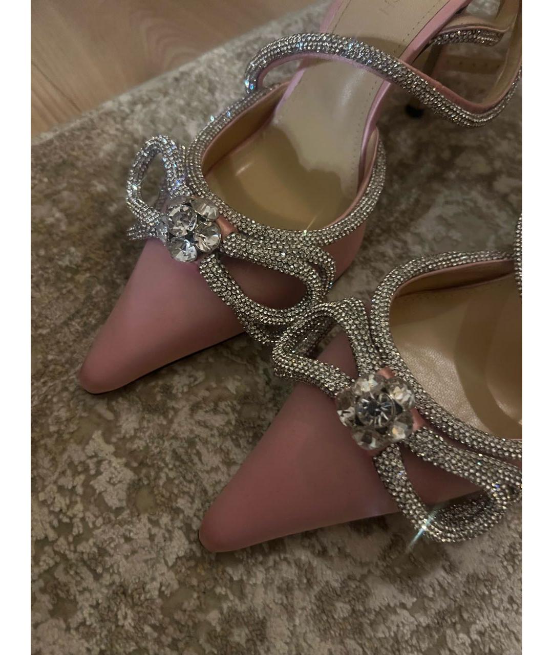 MACH&MACH Розовые бархатные туфли, фото 6
