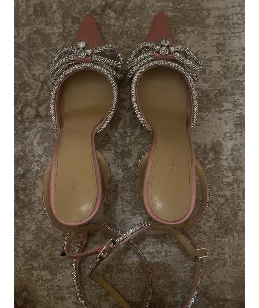 MACH&MACH Розовые бархатные туфли, фото 4