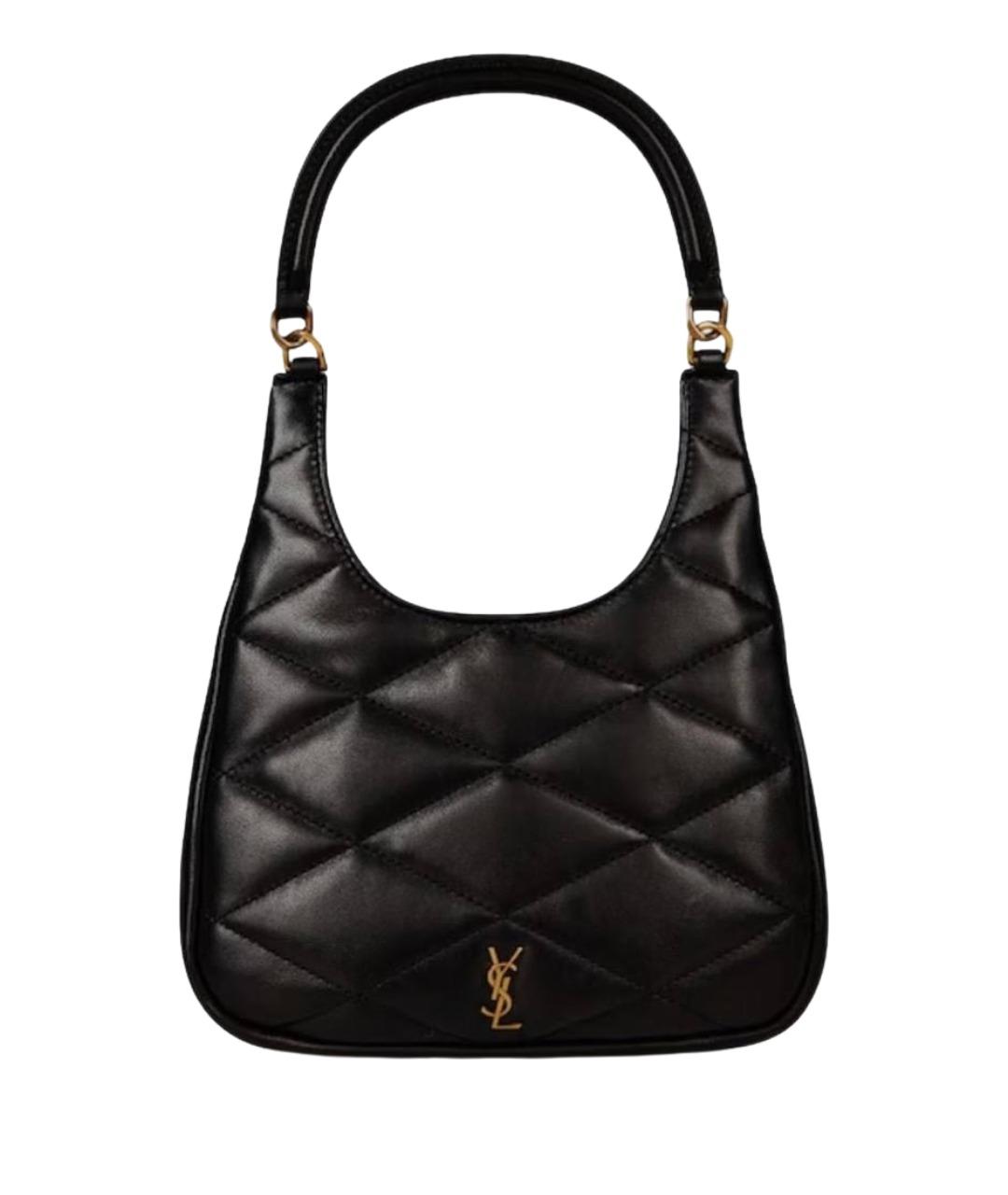 SAINT LAURENT Черная кожаная сумка через плечо, фото 1