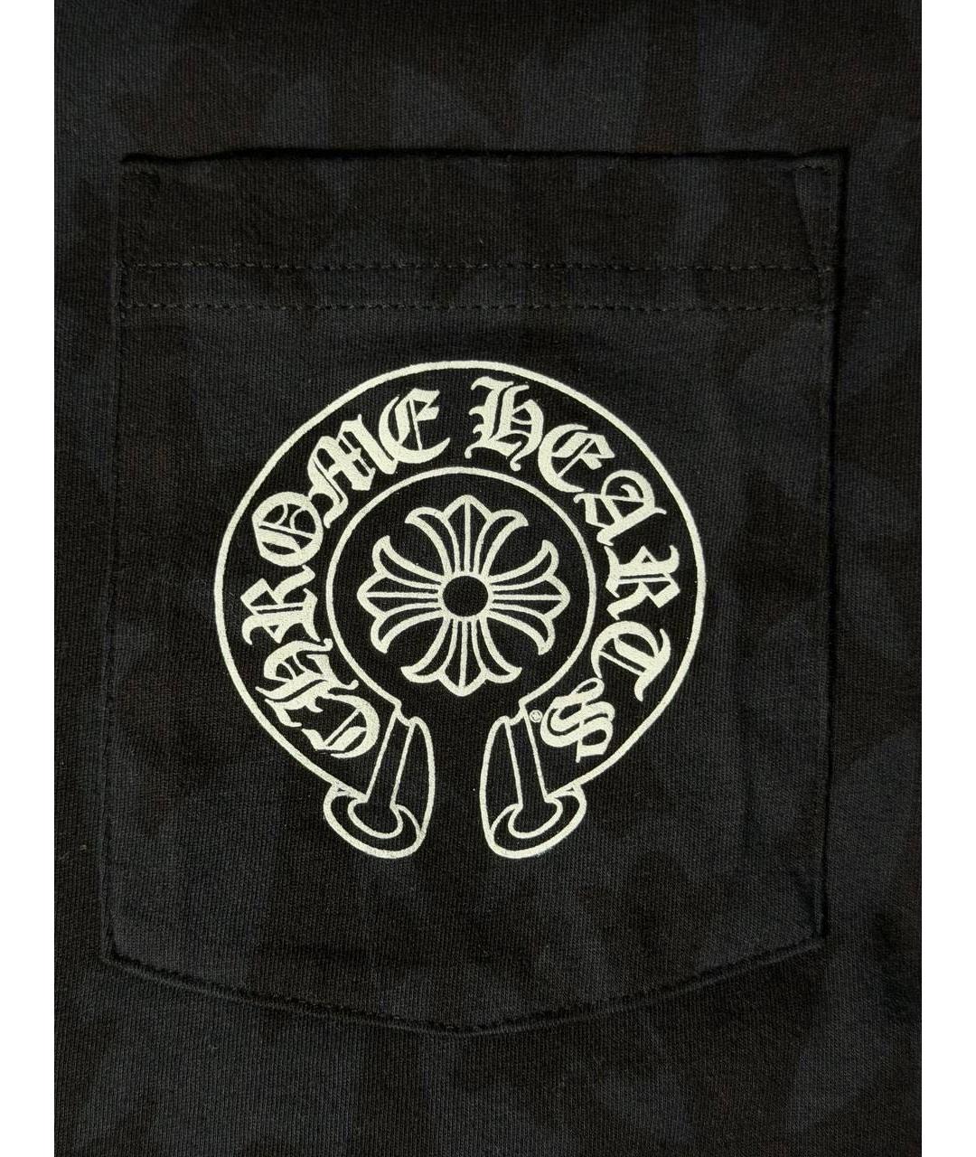 CHROME HEARTS Черная хлопковая футболка, фото 4