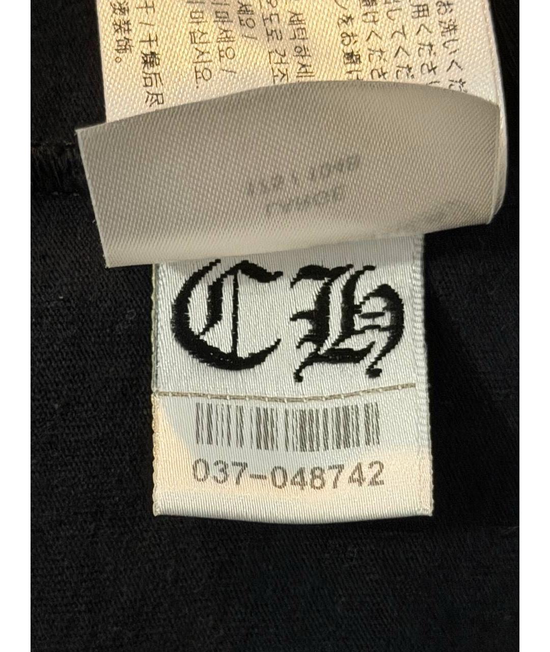 CHROME HEARTS Черная хлопковая футболка, фото 8