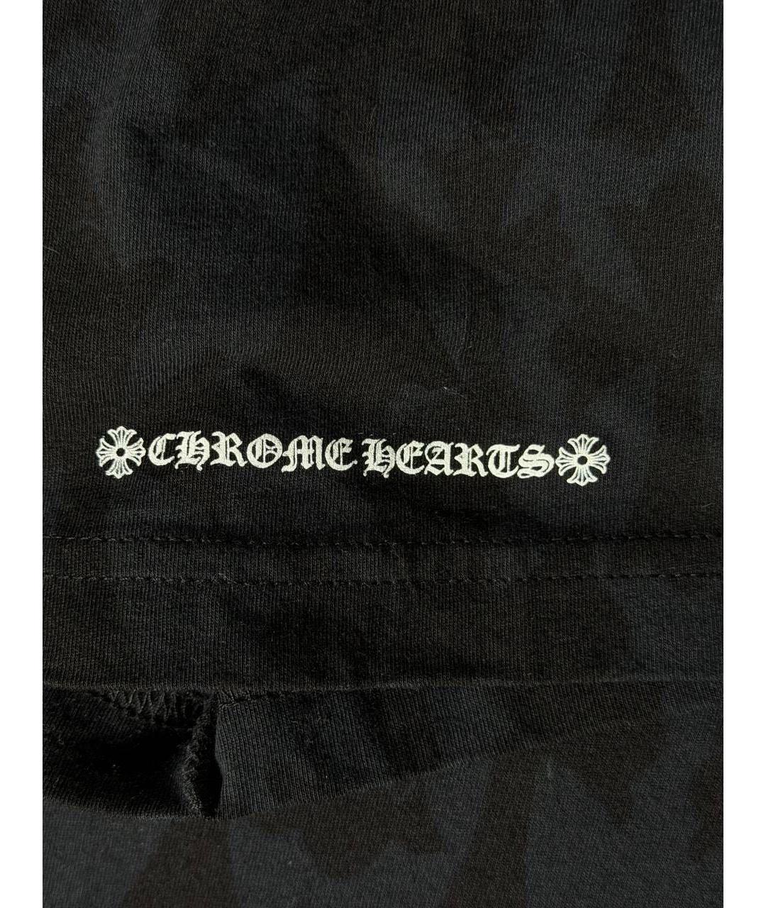 CHROME HEARTS Черная хлопковая футболка, фото 5
