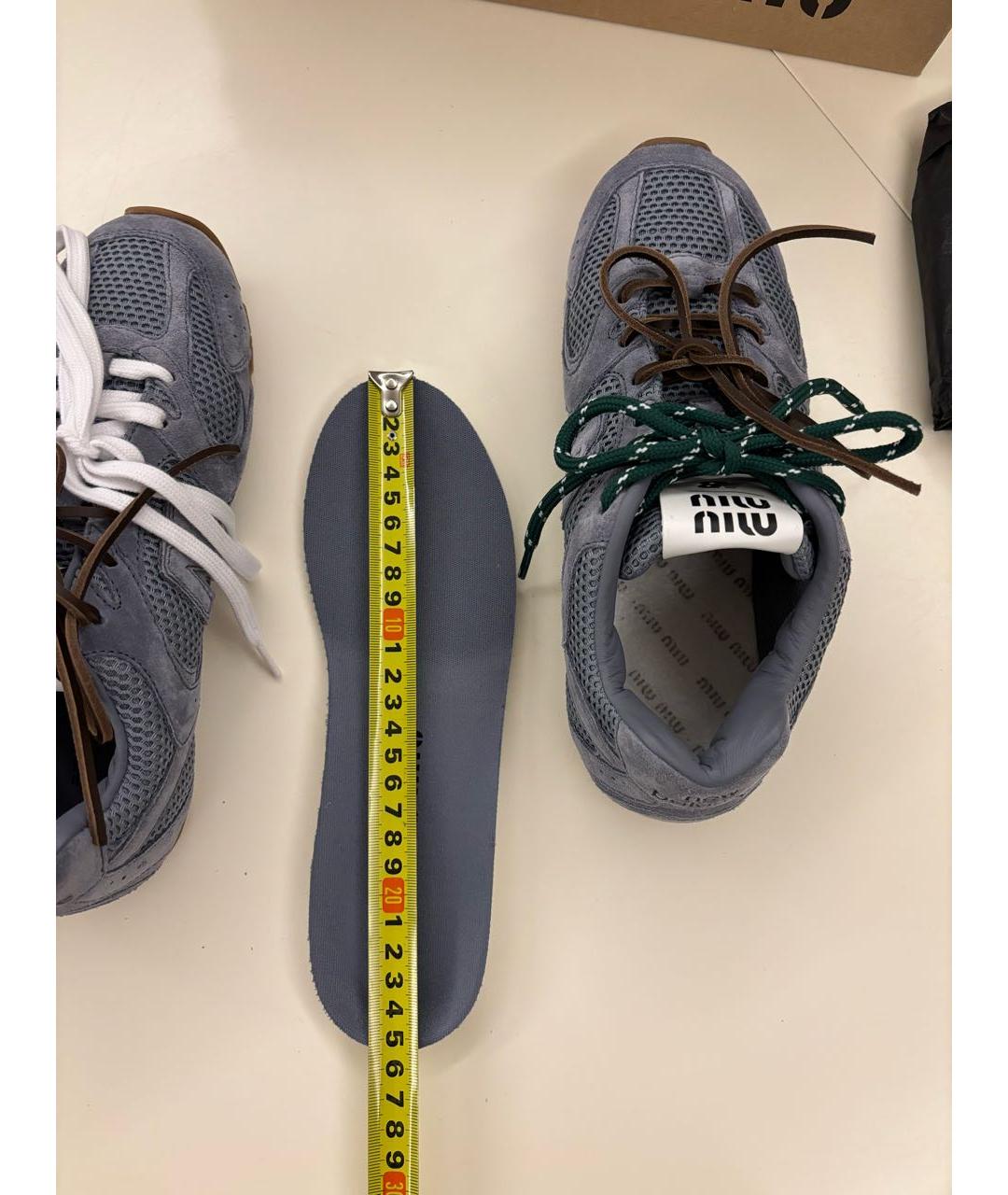 MIU MIU Голубые замшевые кеды, фото 7