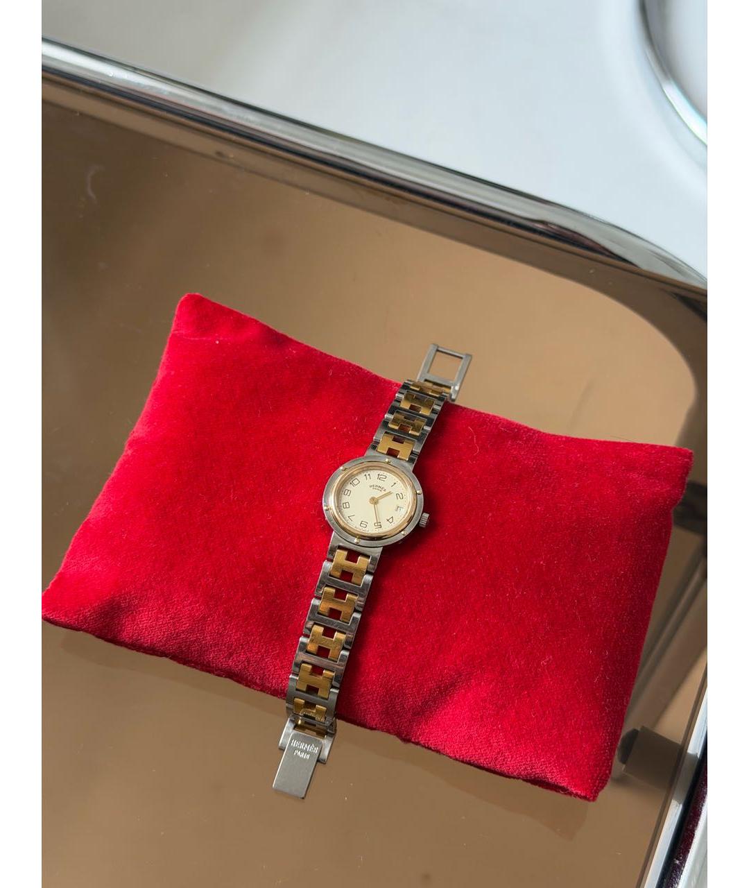 HERMES Серебряные стальные часы, фото 5