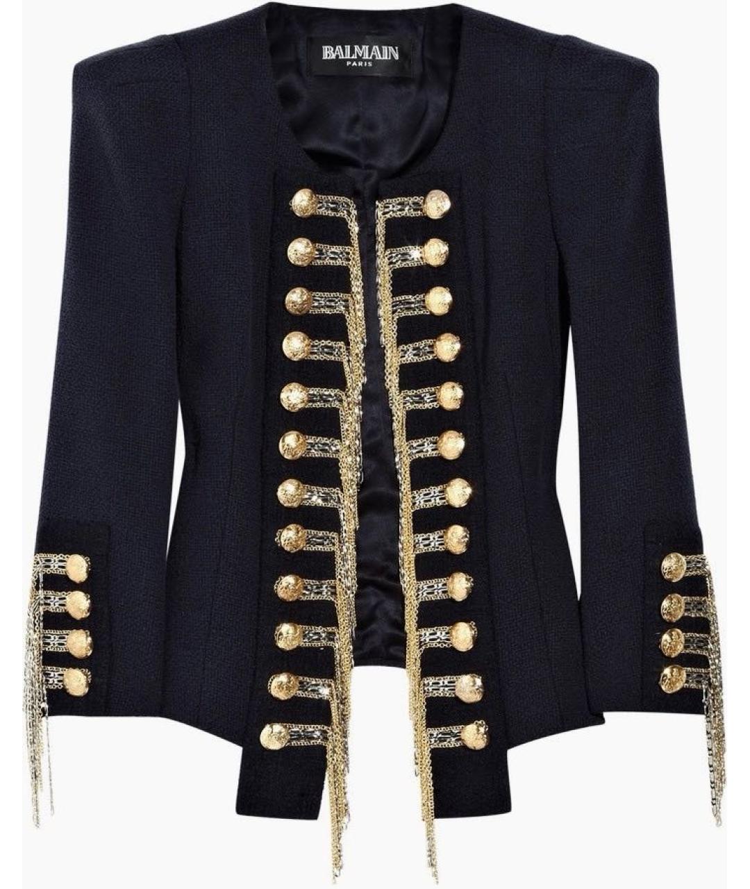 PIERRE BALMAIN Темно-синий хлопковый жакет/пиджак, фото 9