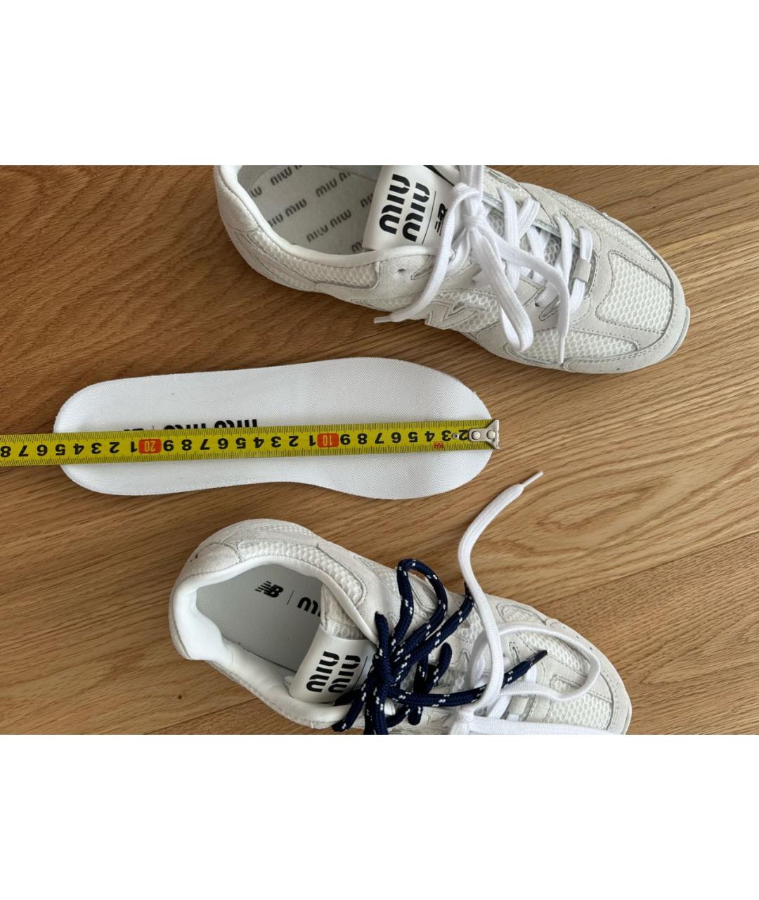 MIU MIU Белые замшевые кеды, фото 7