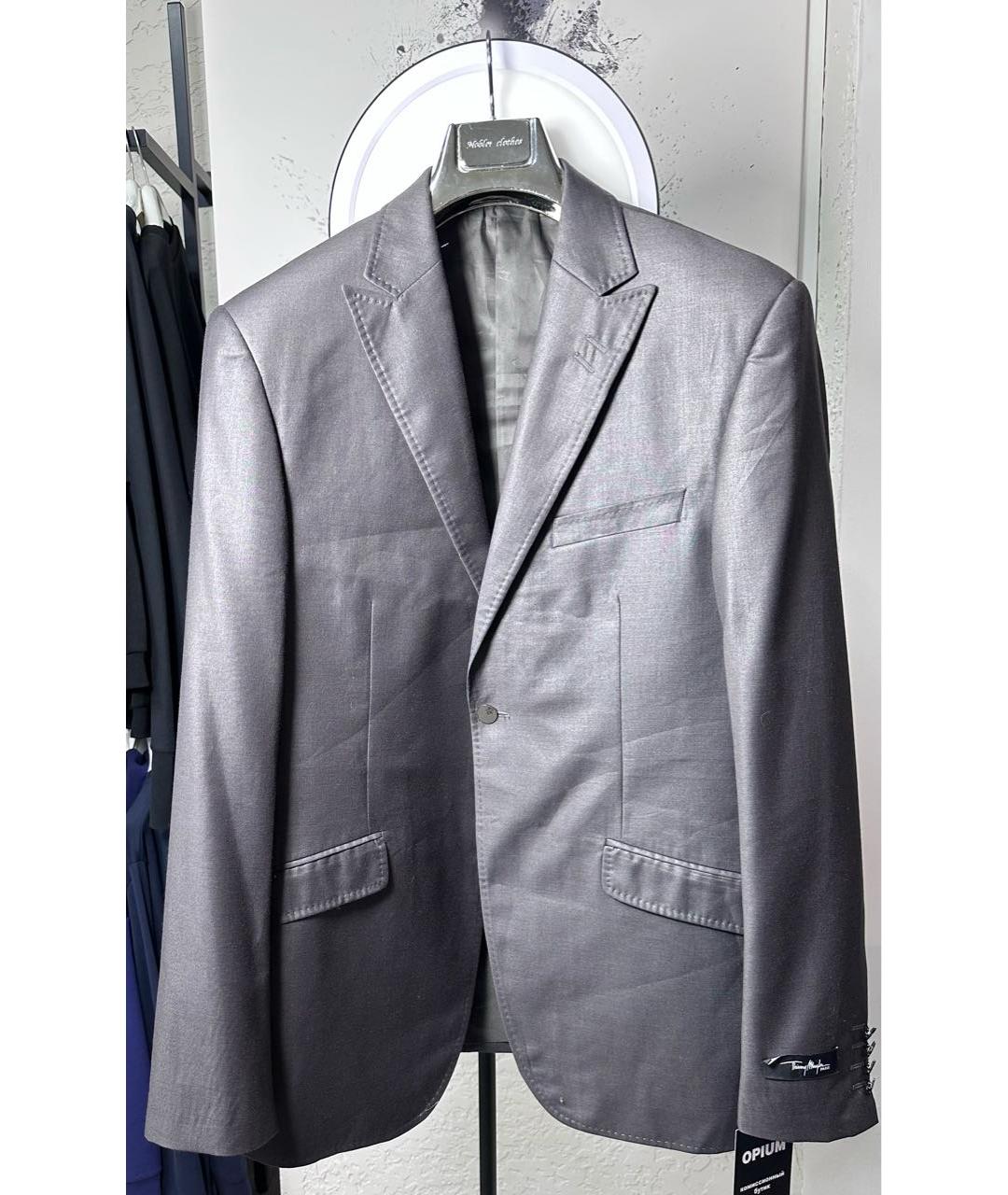 THIERRY MUGLER VINTAGE Серый шерстяной пиджак, фото 7