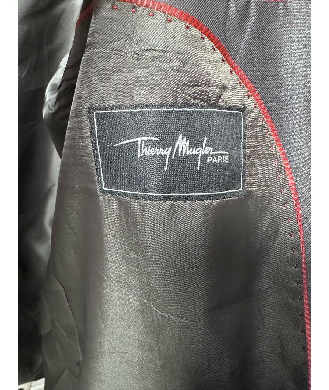 THIERRY MUGLER VINTAGE Серый шерстяной пиджак, фото 5