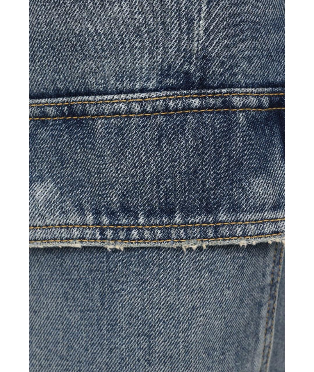 BALENCIAGA Синие хлопковые джинсы клеш, фото 6