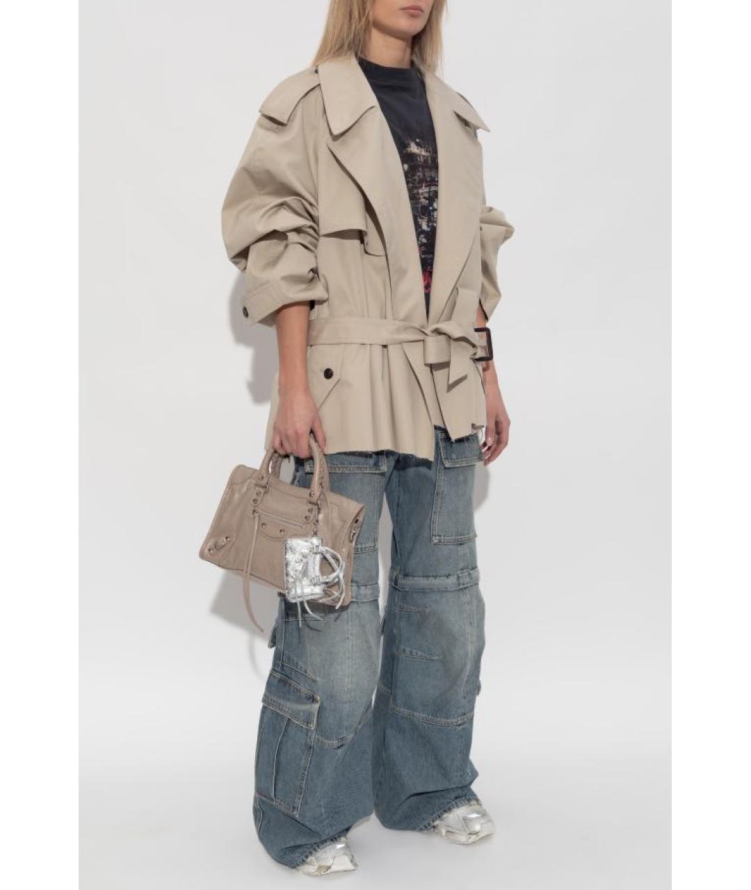 BALENCIAGA Синие хлопковые джинсы клеш, фото 8