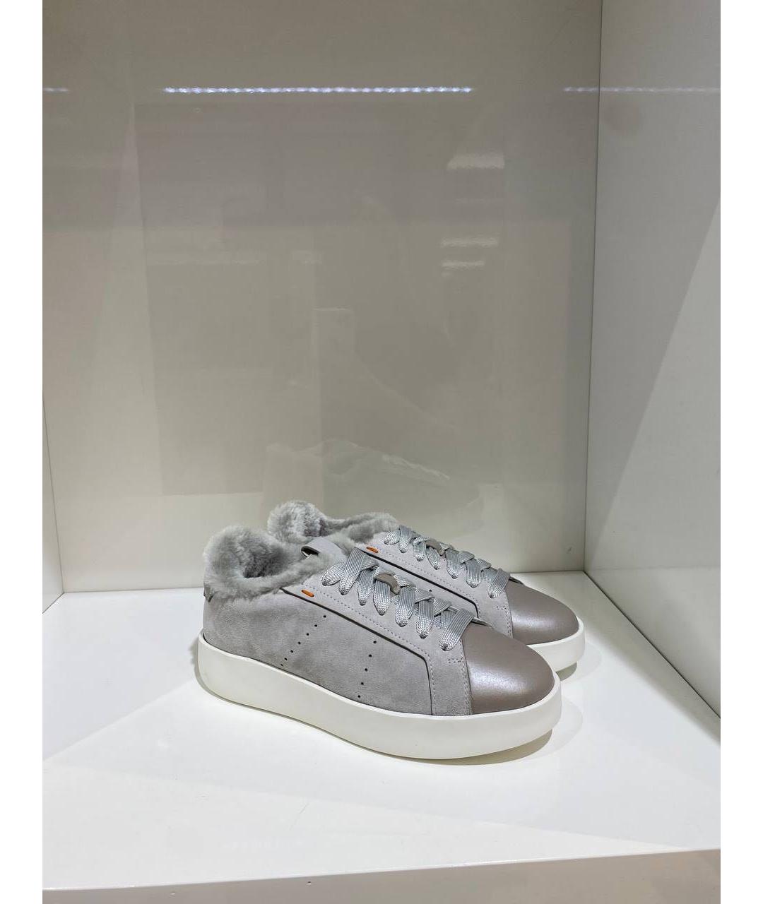 SANTONI Серые кеды, фото 2