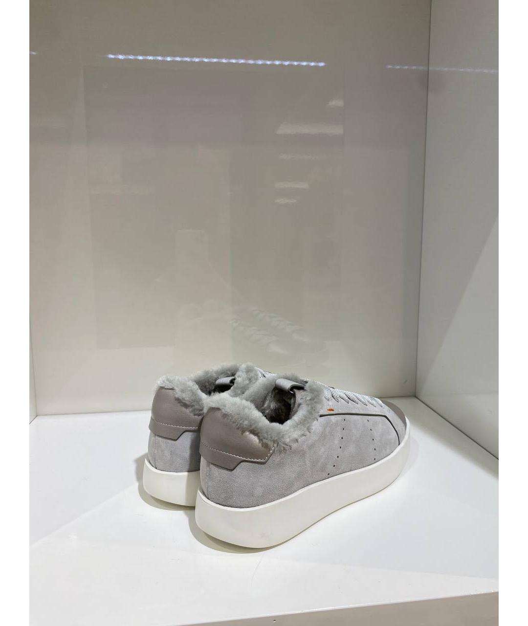 SANTONI Серые кеды, фото 3