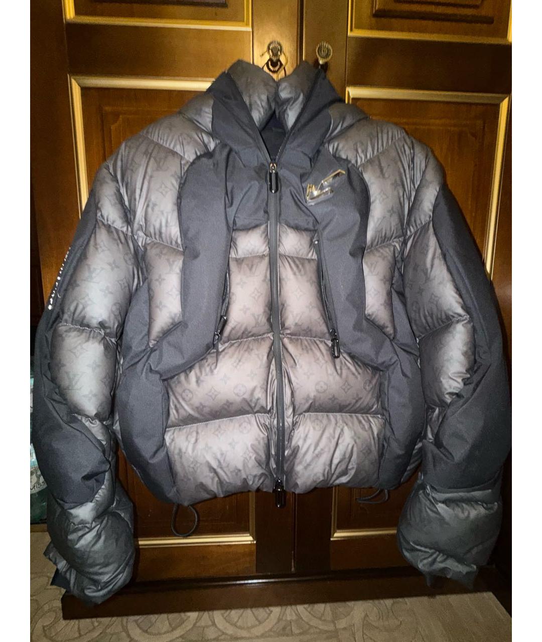 LOUIS VUITTON Серый полиэстеровый пуховик, фото 9