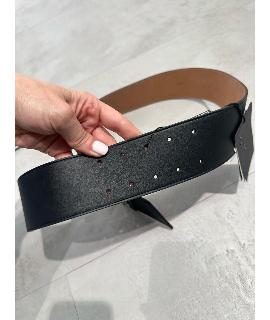 FENDI Черный кожаный ремень, фото 2