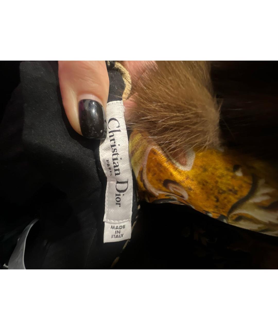 CHRISTIAN DIOR Коричневая меховая шуба, фото 3