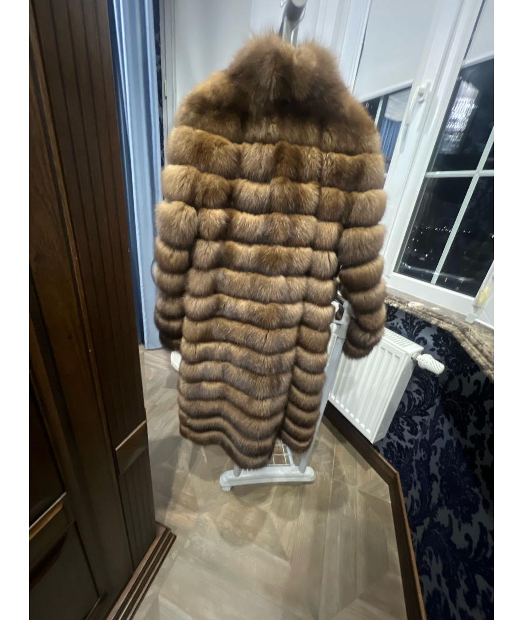 CHRISTIAN DIOR Коричневая меховая шуба, фото 4