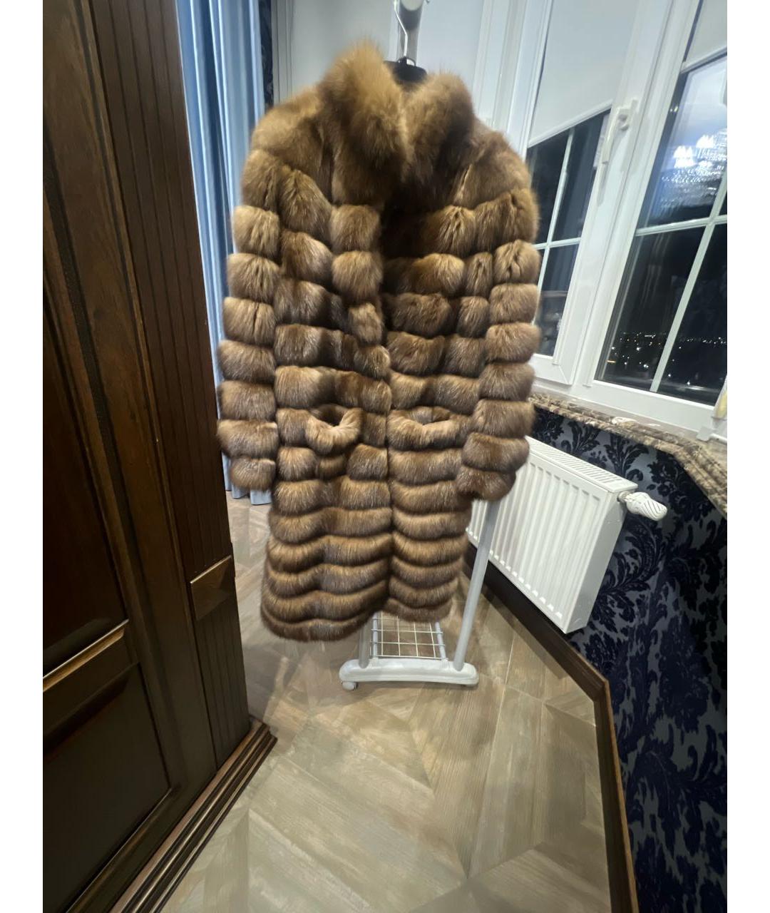 CHRISTIAN DIOR Коричневая меховая шуба, фото 5