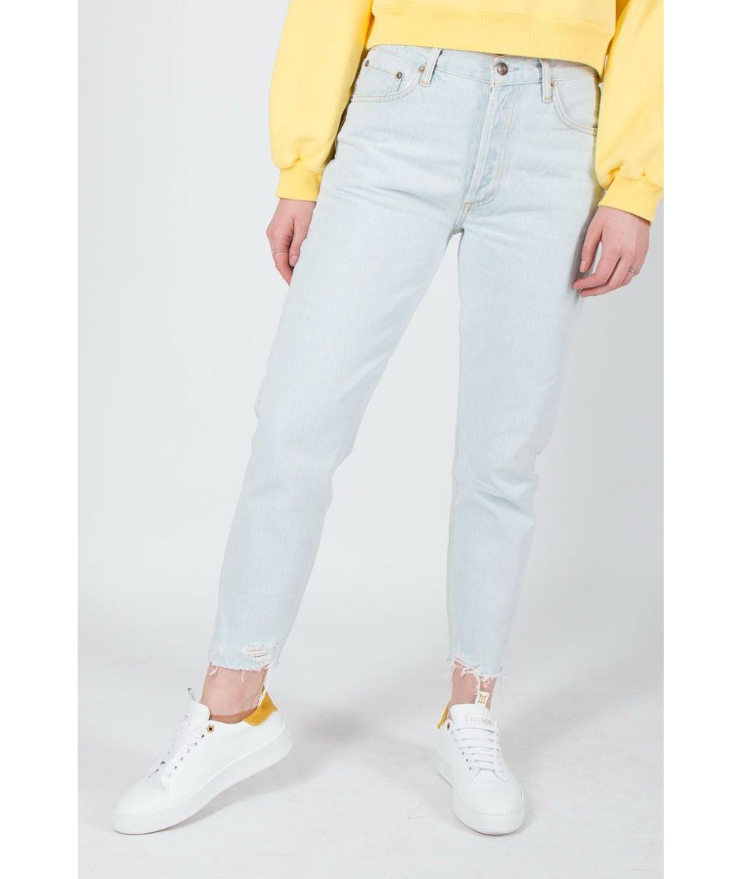 AGOLDE Голубые хлопковые джинсы слим, фото 7