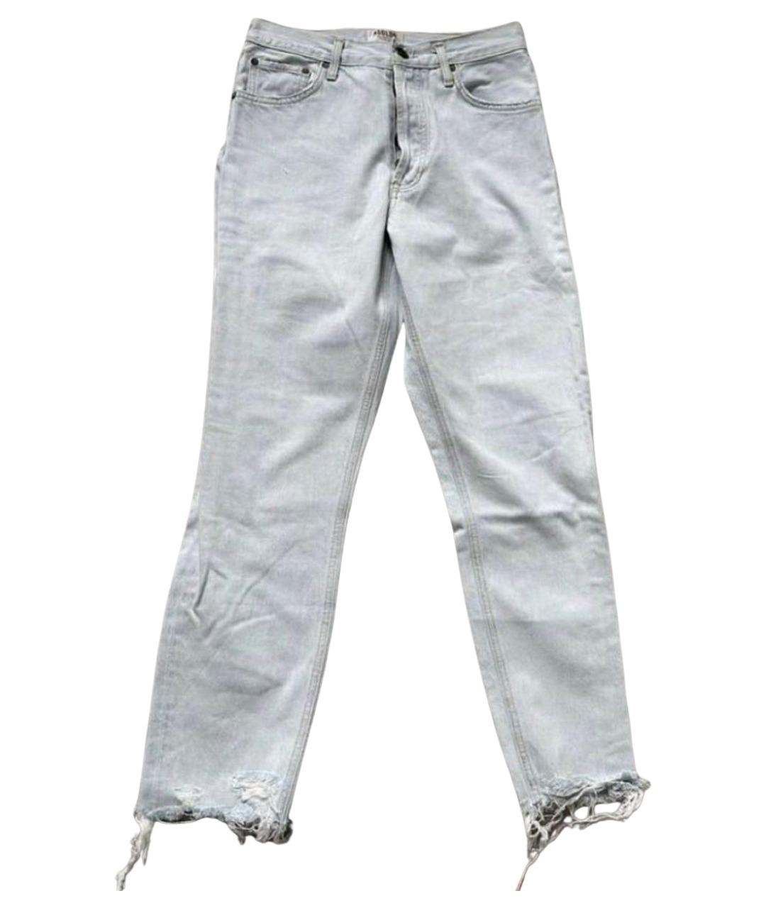 AGOLDE Голубые хлопковые джинсы слим, фото 1