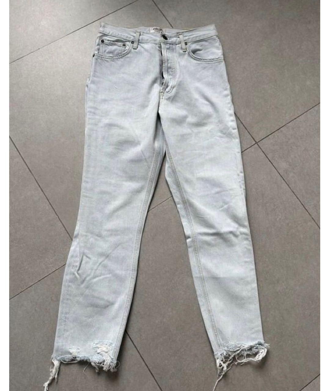 AGOLDE Голубые хлопковые джинсы слим, фото 9