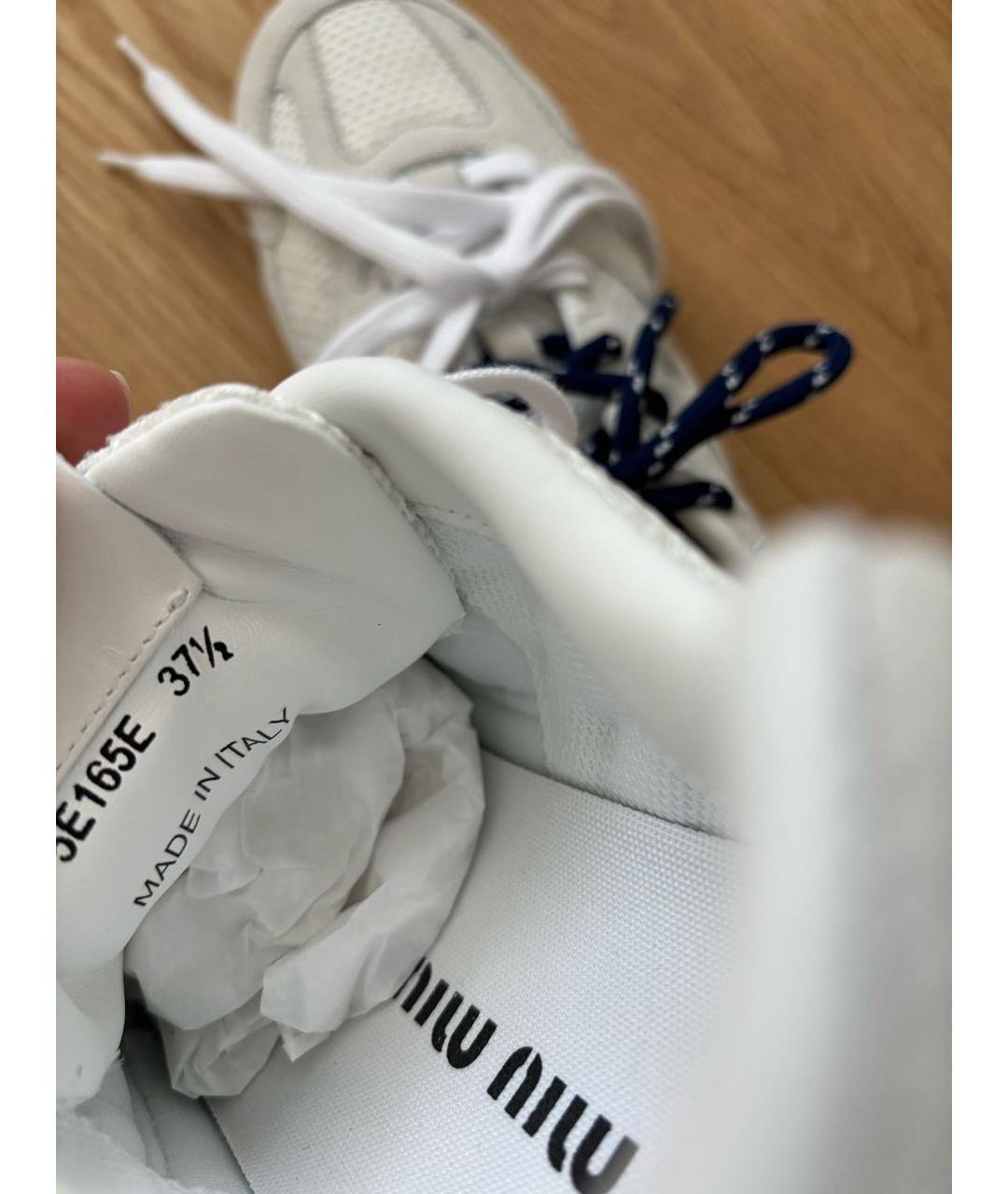 MIU MIU Белые замшевые кеды, фото 6